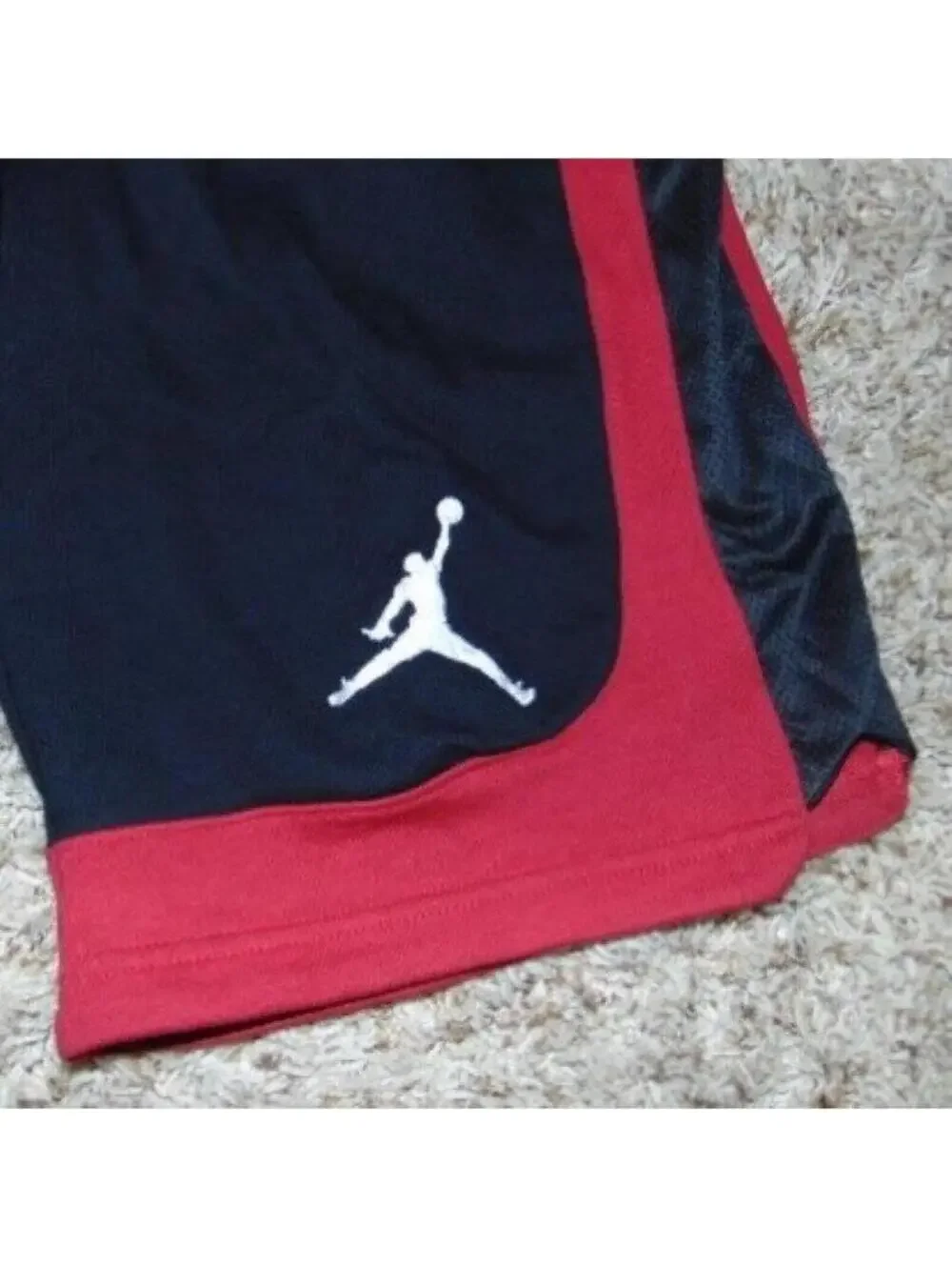Nike Jordan Jumpman Shorts Boys L Black Red Athletic Sweats Basketball